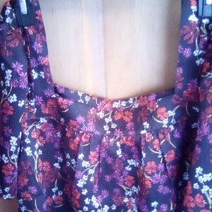 Draper James Dark Floral Blouse